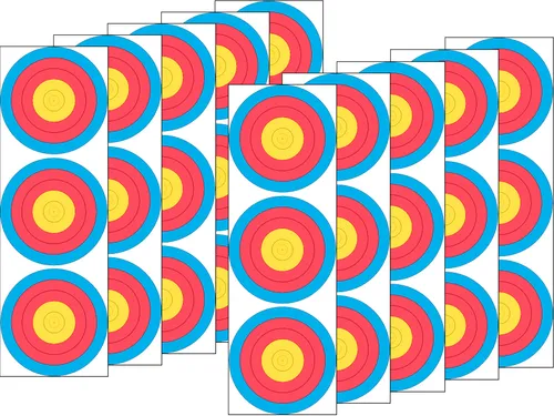 Spot Fita 3x20cm Papierauflage Scheibenauflage Zielscheibe Bogensport 10 x