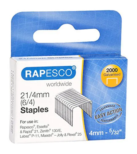 RAPESCO Heftklammern 21/4 mm verzinkt 2.000 Stück