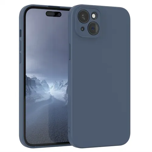 Handyhülle für Apple iPhone 15 Plus Case Silikon Cover Schutzhülle Handy Blau