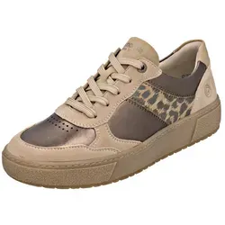 Remonte Damen Sneaker in Braun, Größe 41 - Stylische Sneaker aus Glattleder mit Reißverschluss und Schnürung, Komfortweite für optimale Passform und Lite 'n Soft Technologie für besten Laufkomfort.