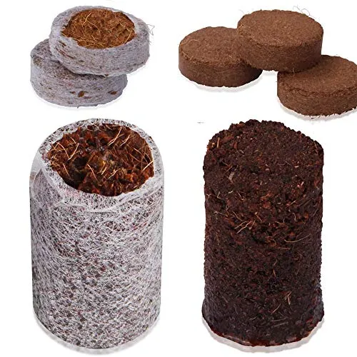 yourGEAR 50 Coco Disc – Kokos Quelltabletten 50 Stück – Torffrei, biologisch, nachhaltige Kokoserde zur Anzucht von Kräutern, Gemüse und Zierpflanzen, schnelles Aufquellen, ohne Pikieren