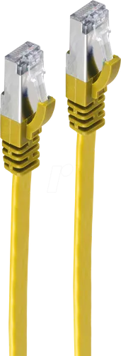 SHVP 75511-SLY - 1 m Patchk.-Flach U/FTP Cat.7-Rohkabel gelb