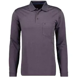 RAGMAN Herren Poloshirt Langarm Mokka-835, M - Stylisches langärmliges Poloshirt in legerer Passform mit Polokragen und Brusttasche, nachhaltig produziert in Fair Trade Peru – ideal für modische Herren.