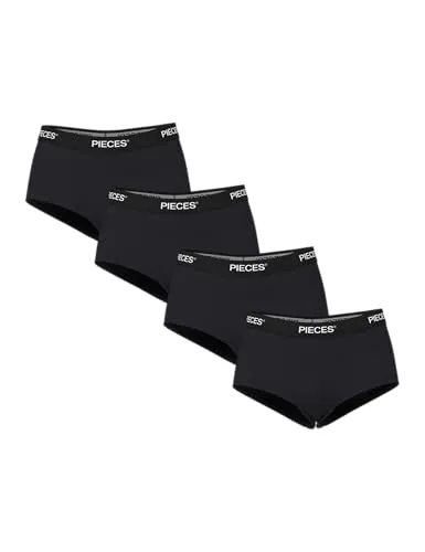 Pclogo Lady 4 Pack Solid Noos Bc - Funktionsunterwäsche aus elastischer Bio-Baumwolle, leicht und atmungsaktiv für höchsten Tragekomfort im Alltag.