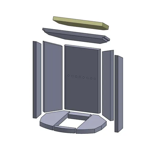 Heizgasumlenkplatte 366 x 190 x 25 mm (Vermiculite) für Oranier Polar 8F Typ ...