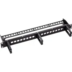ROLINE 19-Keystone-Modulträger, 16P., geschirmt, schwarz - Sonstige Netzwerkartikel, geschirmtes 19''-Patchpanel mit Erdungsanschluss, ideal für eine sichere und strukturierte Verkabelung.