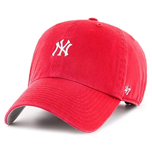 '47 Brand Adjustable Cap - Base New York Yankees rot - Hüte, Kappen & Mützen für Baseball-Fans, lässiger Schnitt und verstellbar für optimalen Tragekomfort.