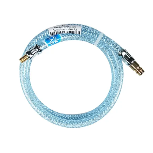 Produktbild Adapter Reifenventil zu Druckluft Stecker NW 7,2 mm, Schlauch für Absperrblasen