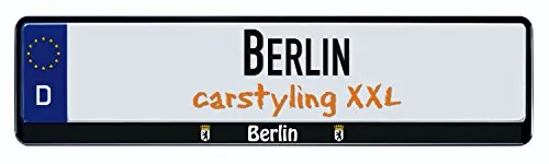 carstyling XXL Design Kennzeichenrahmen Bundesland Berlin 1 Stück