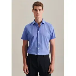 Seidensticker Herren Slim Bügelfrei Kent Kurzarm Businesshemd, Blau (Mittelblau 11), 38 EU - Herrenhemden mit schmaler Passform und bügelfreiem Material für mühelosen Stil im Business-Alltag.