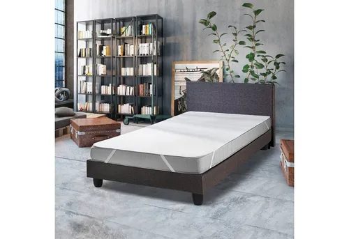 SETEX Wasserdichter Molton Matratzenschutz 180x220cm - Matratzenauflage aus 100% Baumwolle, 2-lagig und wasserdicht mit Eckgummis für sicheren Halt - Ideal zum Schutz vor Schweiß und Feuchtigkeit, schadstoffgeprüft und kochfest bis 95 Grad.
