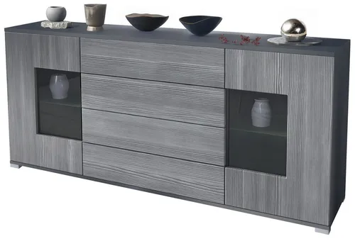 Vladon Sideboard Grömitz V2 – Elegantes Buffet in Anthrazit in grau von Vladon Möbel