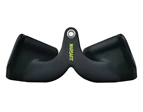 MARSAFIT Home Gym Fitness Rowing T-bar V-bar Pulley Cable Machine Attachments Bicep Curl Tricep LAT pulldown Bar Back Strength Training Handle Grips LAT Pull Down Bar Press Down Exercises (Length 9