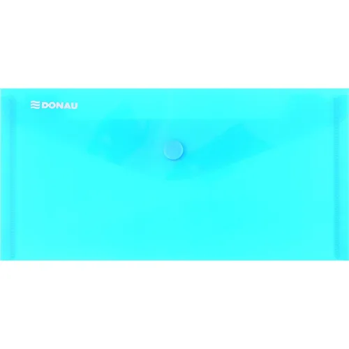 Donau Briefumschlaghülle druckknopf, pp, dl, 180 micron, blau (41929180)