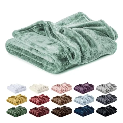 Lavea® Mikrofaser Kuscheldecke 270x240 cm in grün von Lavea
