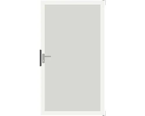 Produktbild Einzeltor GroJa Belfort rechts ohne Pfosten Rahmen silber 100 x 180 cm satiniert