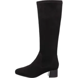 Peter Kaiser Damen Stiefel schwarz - Femininer Schlupf-Langschaftstiefel aus schwarzem Rauhleder mit Stretchschaft, ideal für stilvolle Auftritte und bequemes Tragen dank Leder-Innensohle und 4,8 cm Blockabsatz.