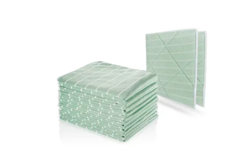 Muxel Bambus-Reinigungstuch 12er Set - Reinigungstücher für den großen Haushalt oder Gastronomie, 10 große Tücher (50x40 cm) und 2 Vorreinigungstücher (25x29 cm) aus hochwertigem Bambusmaterial.