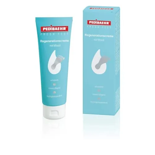 Fußbalsam, Regenerationscreme mit Minzöl, Fusspflege für jeden Hauttyp, PediBaehr, 125ml, 125 ml