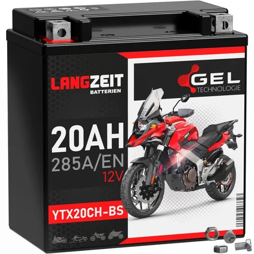Produktbild Langzeit YTX20CH-BS Motorradbatterie GEL 12V 20Ah