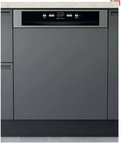 Bauknecht BRBE 2B19 X teilintegrierter Geschirrspüler: 60 cm, Edelstahl EEK: F