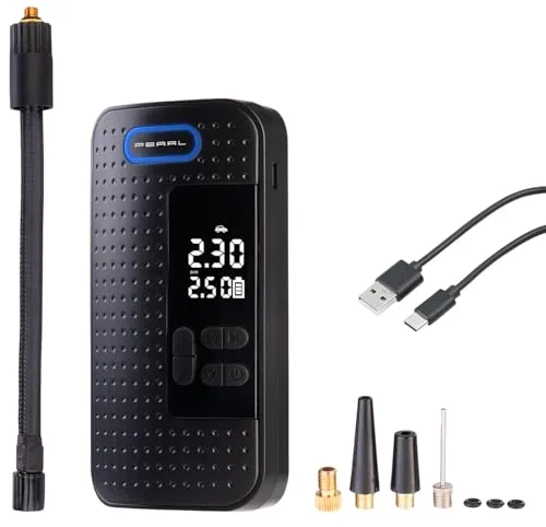 AGT Mini-Akku-Kompressor-Luftpumpe mit LED-Display