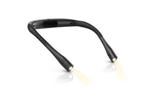 BEARWARE LED Leselampe Nackenlicht für Handarbeit, Stricken & Buch Lesen, flexibel, für Hals, Dimmfunktion, Farbwechsel, LED fest integriert, Neutralweiß, Kaltweiß, Farbwechsler, 3 Helligkeitsstufen, 3 Lichtfarben, 1000mAh Akku, USB-C, augenschonend