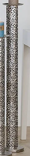 Xxxl Kerzenhalter Purley - Silberner Metall-Kerzenständer - Eleganter Kerzenhalter aus Metall in Silber, ideal zum Stellen. Mit einer Größe von 15x100x15 cm ist er ein perfektes Dekorationselement für jedes Zuhause.