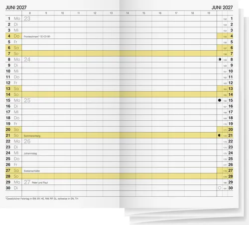 BRUNNEN Faltkalender 9x15cm 2S/1M Einlage von BRUNNEN