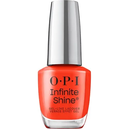 OPI Infinite Shine Kollektion Fall What's your mani-tude? - Mini Plaid Flirt, Nagellack Rot - Gel-Effekt und lange Haltbarkeit - mit Pre-Cured Gel Technologie und OPI Pro-Wide Pinsel (15 ml).