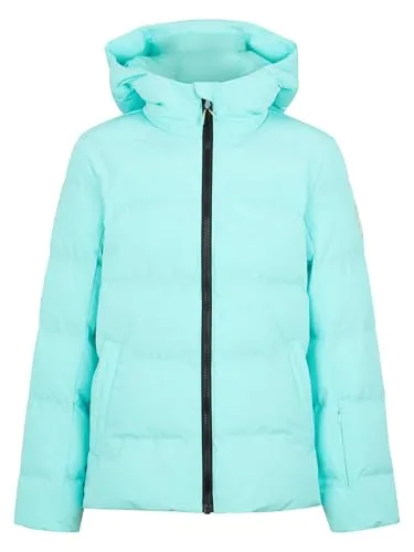 Ziener Amani-z Jacket Junior Girls - Skijacke für Mädchen in radiant lagoon - Funktionsjacken mit ZIENER AQUASHIELD Membran, ideal für Skifahren und Freizeit. Wasserdicht (10.000 mm) und atmungsaktiv (10.000 g/m²/24h) für optimalen Komfort.
