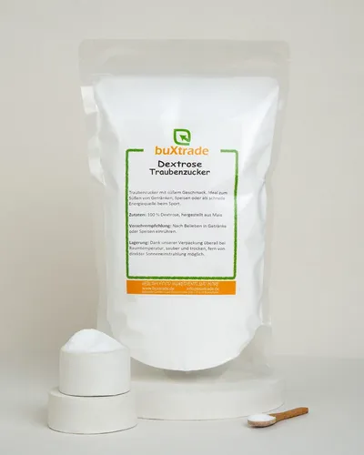 4x 500 g | Dextrose Pulver | Traubenzucker | Buxtrade | Zucker