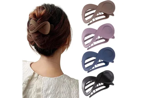 LuxusKollektion Haarklammer 4 Pcs Vintage Haarspangen Damen Groß Schwarz Haarklammer françsisch