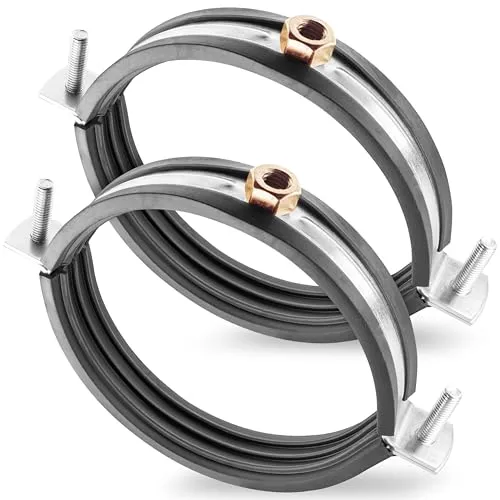 Produktbild Poppstar 2 Edelstahl Rohrschellen W4 (Spannbereich 108-114 mm) mit Stockschrauben M8*82 und Dübeln