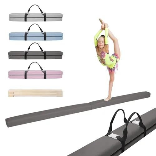 MAMOI® Schwebebalken für zuhause, Balancierbalken, Balken Turnen klappbar, Turngeräte Indoor, Balancieren und Turnbalken, Gymnastic bar