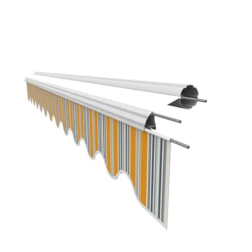 Leudus Markisen Volant Sonnenschutz Ersatzstoffe 3.83m x 23cm - Hochwertige Markisenbespannung, fertig genäht und ideal für effektiven Sonnenschutz im Außenbereich.