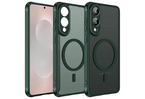 CoolGadget Handyhülle Magnet-Hülle für Samsung Galaxy S25 Edge Schutzhülle magnetisch 6,7 Zoll, Hülle Matt Stoßfest kompatibel mit QI-Laden Zubehör Kameraschutz Case