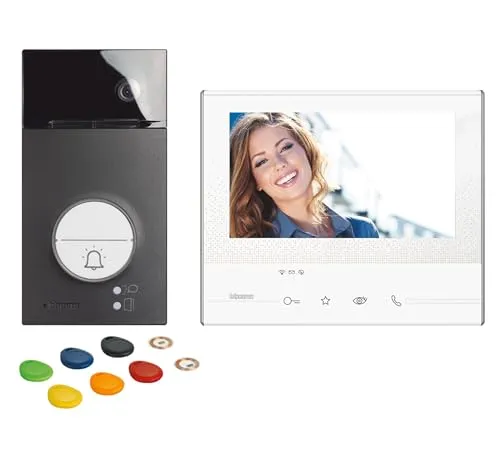 Legrand Bticino 363910 Flex'ONE Video-Set - Haus-Alarmanlagen mit hörerloser Videohausstation und Smartphone-Anbindung für maximale Sicherheit und Komfort.