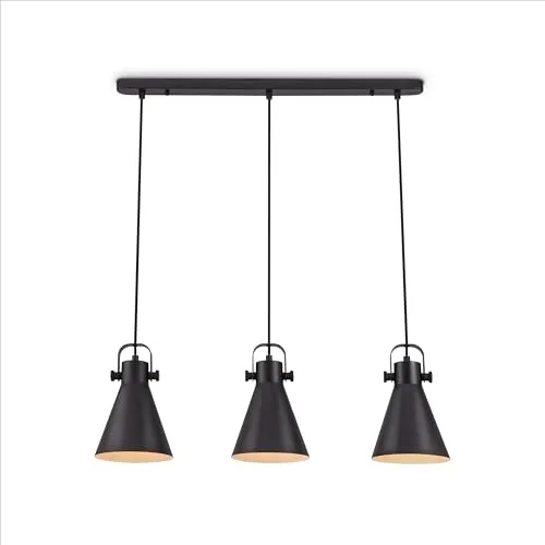 Paco Home Pendelleuchte Schwarz, 16x25.4x16 cm – Elegante Innenbeleuchtung