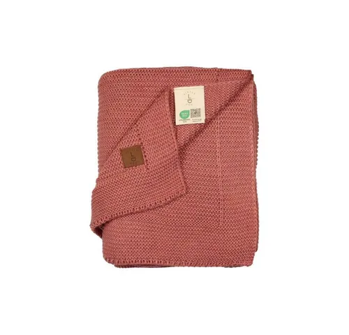 Babydecke Baby Strickdecke, Babydecke, Weich & Atmungsaktiv, 80x100cm, Rosa, Little Dedi