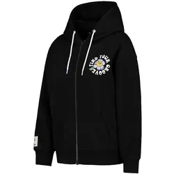 Eight2Nine Kapuzensweatjacke mit Backprint - Stylische Zip Hoodie in dark-grey, aus 60% Baumwolle und 40% Polyester, ideal für lässige Outfits mit praktischer Kängurutasche.