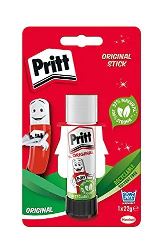 Pritt Klebestift, sicherer, kinderfreundlicher Bastelkleber für Kunst- und Bastelprojekte, starker Kleber für Schule und Büro, 1 x 22 g, Prittstift