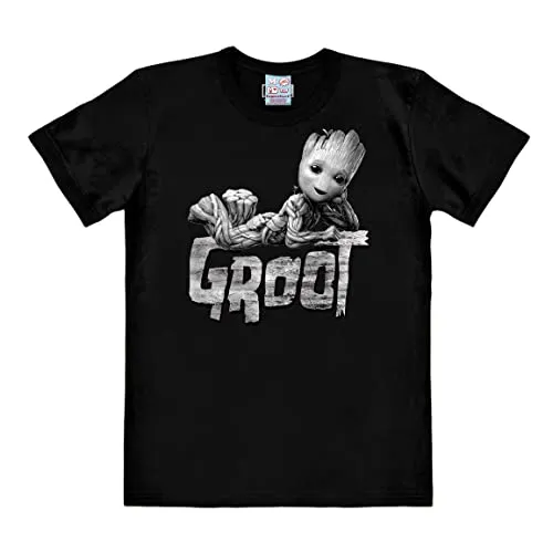 LOGOSHIRT T-Shirt Marvel - Groot mit coolem Print - Rundhalsshirts: Hochwertiges Grafik-Shirt 
