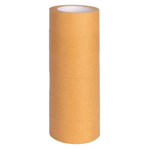 6x Papierklebeband Braun 120my 50m leise abrollend umweltschonend Naturkautschuk