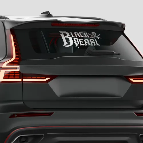 Frontscheibenaufkleber Black Pearl Sticker Tuning Auto Decal FS142 Silber