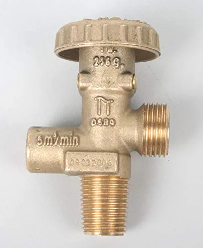 Gazcamp Gasflaschenventil Ventil Propangasflasche Gasflasche 11kg 5kg kleinkonisch 17E