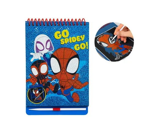 Spiderman Zeichenblock Kreativset Scratch Book Kratzbilder & Zeichenspaß