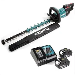 Makita DUH 601 RT Akku Heckenschere 18V 60cm - Heckenschneider mit bürstenlosem Motor für längere Lebensdauer, 5-stufig verstellbare Griffe und schnelles Laden in nur 45 Minuten. Ideal für kraftvolles, effektives Arbeiten im Garten.
