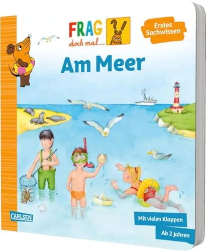 Frag doch mal ... die Maus: Am Meer: Erstes Sachwissen | Pappbilderbuch ab 2 Jahren mit vielen Klappen und Suchspiel