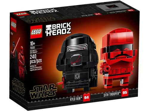 LEGO® STAR WARS™ BRICK HEADZ™ Kylo Ren™ & Sith Trooper™ 75232 - LEGO Bausatz für Fans ab 10 Jahren, enthält die ikonischen Charaktere Kylo Ren und Sith Trooper aus Star Wars, perfekt für kreative Bauprojekte.